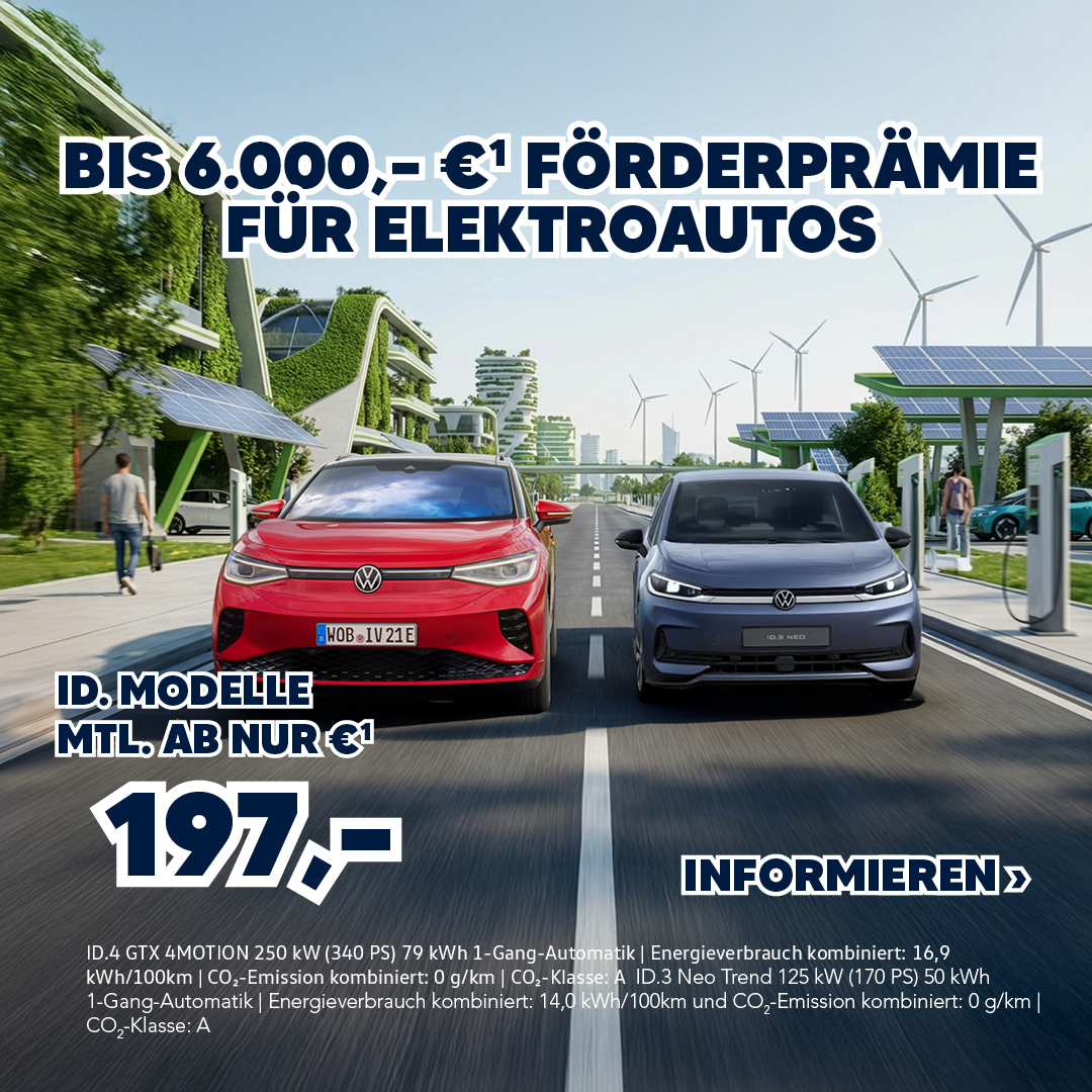 VW E-Fahrzeug Förderprämie VW E-Fahrzeug Förderprämie